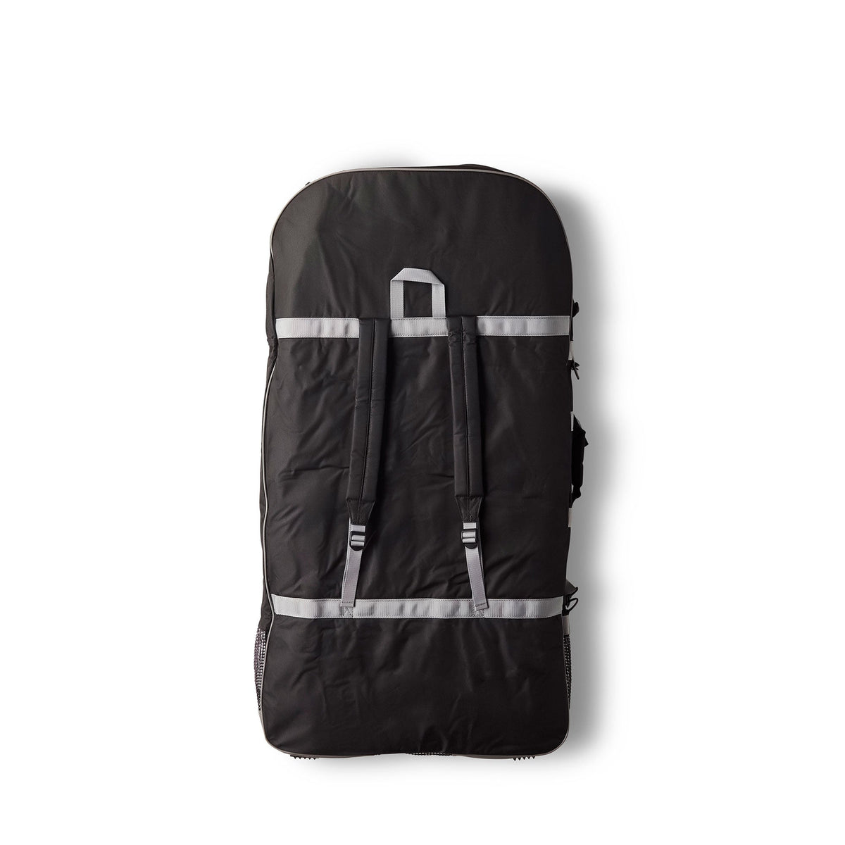 Balin Deluxe Double Bodyboard Bag, black back panel with grey backpack straps