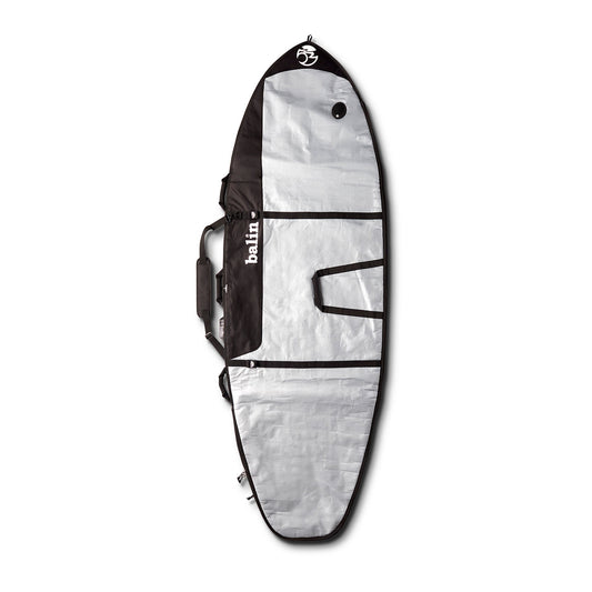 Balin SUP 32" Regular Board Bag, silver exterior with handles and shoulder strap