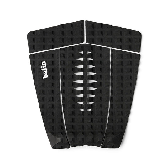 Balin Splitter 5-Piece Deck Grip, top view of black segmented traction pad