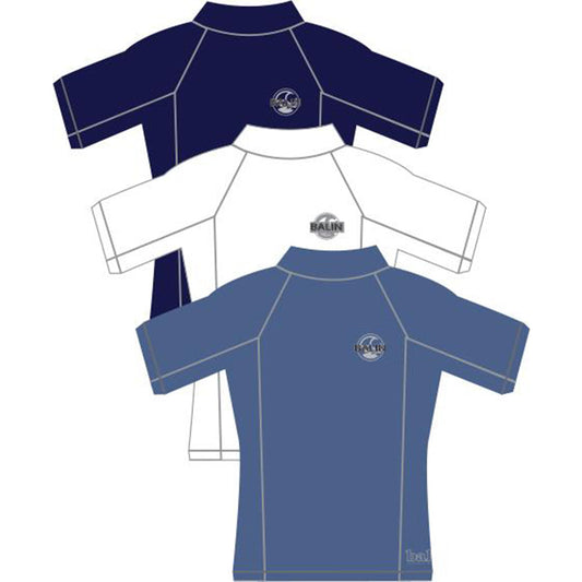 Balin Adult Rash Shirt, three front-view rash-shirt illustrations
