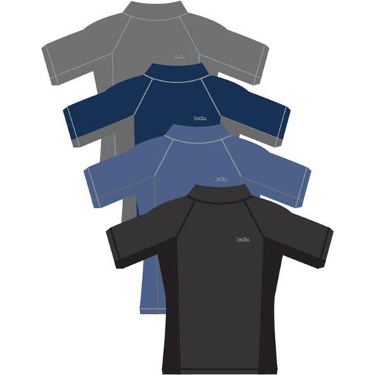 Balin Grimmo Adult Rash Shirt, three front-view rash-shirt illustrations