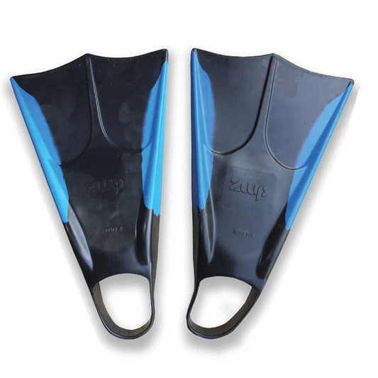 DMZ Pro Swim Fins, pair of black and blue swim fins