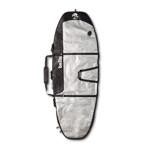 Balin SUP Jelly Bean Foil Board Cover, silver exterior with handles and shoulder strap