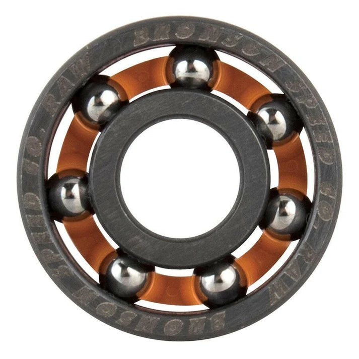 Bronson Speed Co. RAW Shieldless Skateboard Bearings 8 Pack