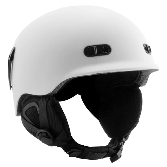 Carve Reverb white snow helmet side view shed nine