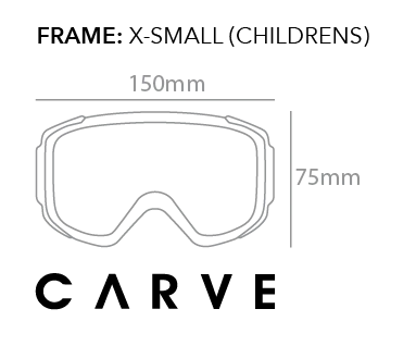 Carve Glide Kids Ski & Snowboard Goggles - Matt White / Rose Lens size guide