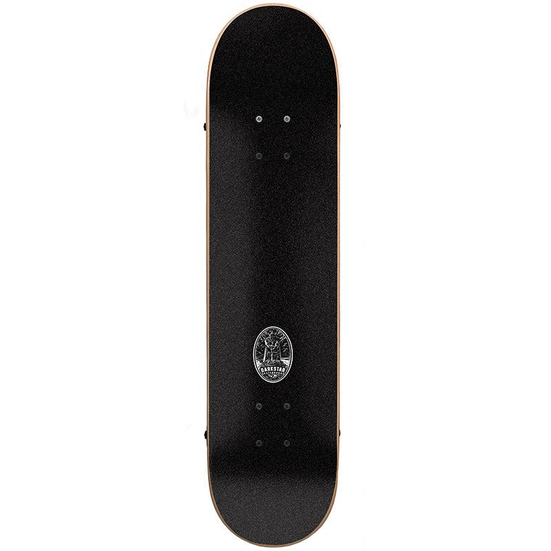 Darkstar Warrior Premium Youth 7.375 inch Complete Skateboard bottom view shed nine