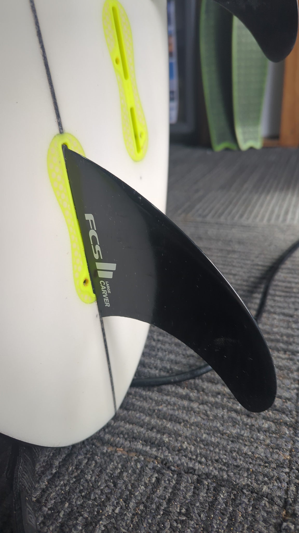Dylan Longbottom Predator secondhand surfboard carver fin
