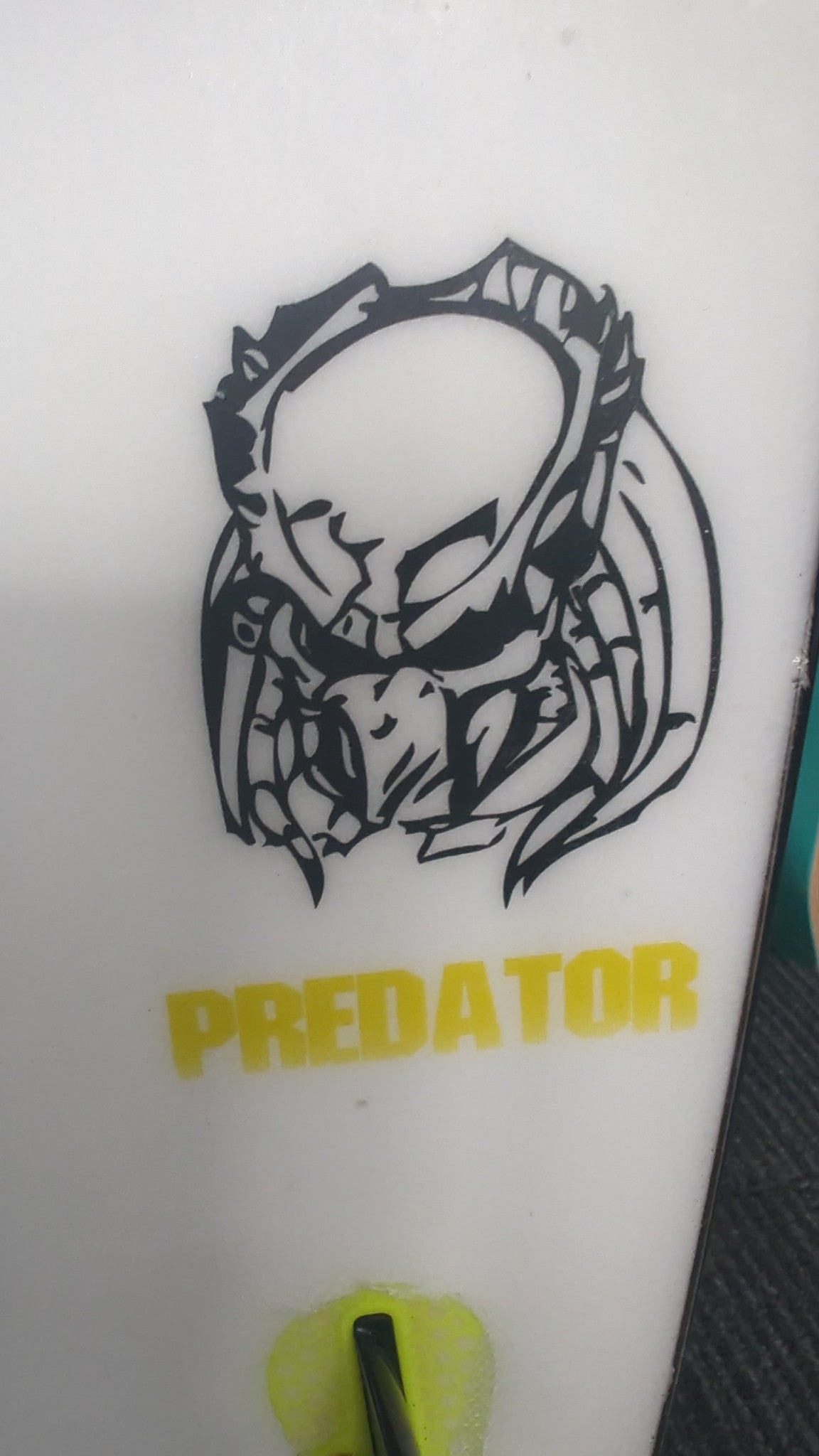Dylan Longbottom Predator secondhand surfboard predator logo