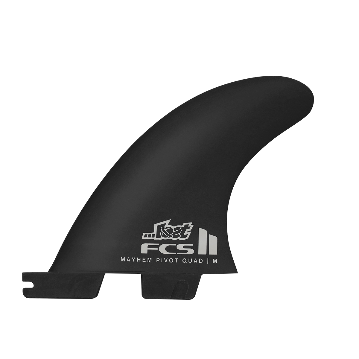 FCS II Mayhem Pivot PC Carbon Medium Quad Rear Fins - Sand - fin profile