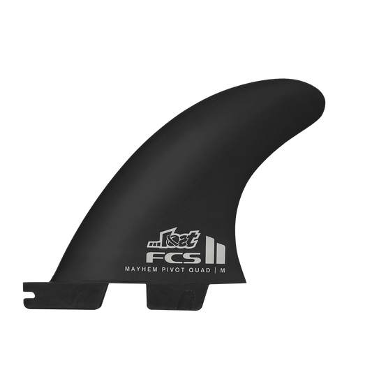 FCS II Mayhem Pivot PC Carbon Medium Quad Rear Fins - Sand - fin profile