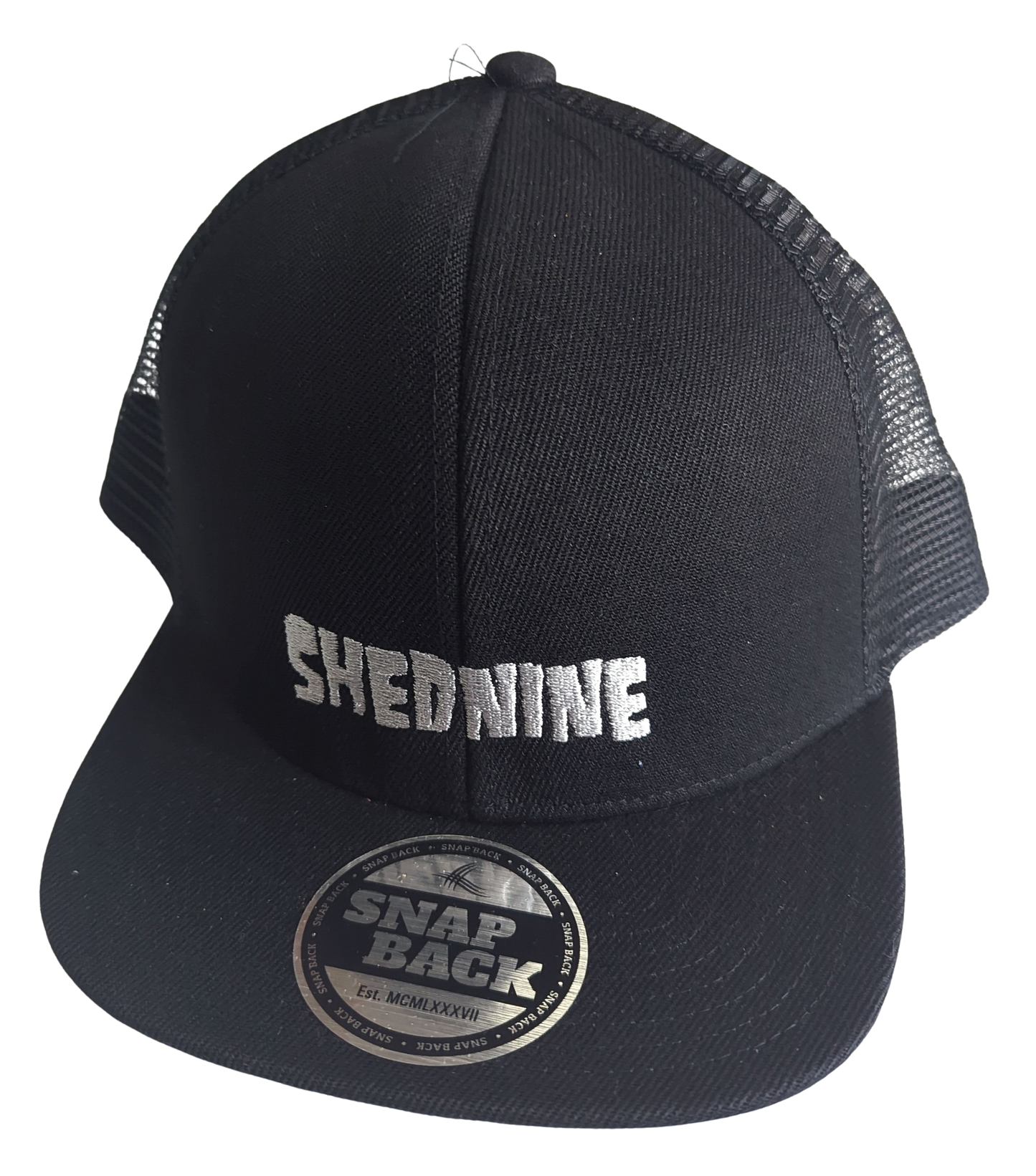 Shed Nine Black/White Snap Back Truckers - Shed Nine