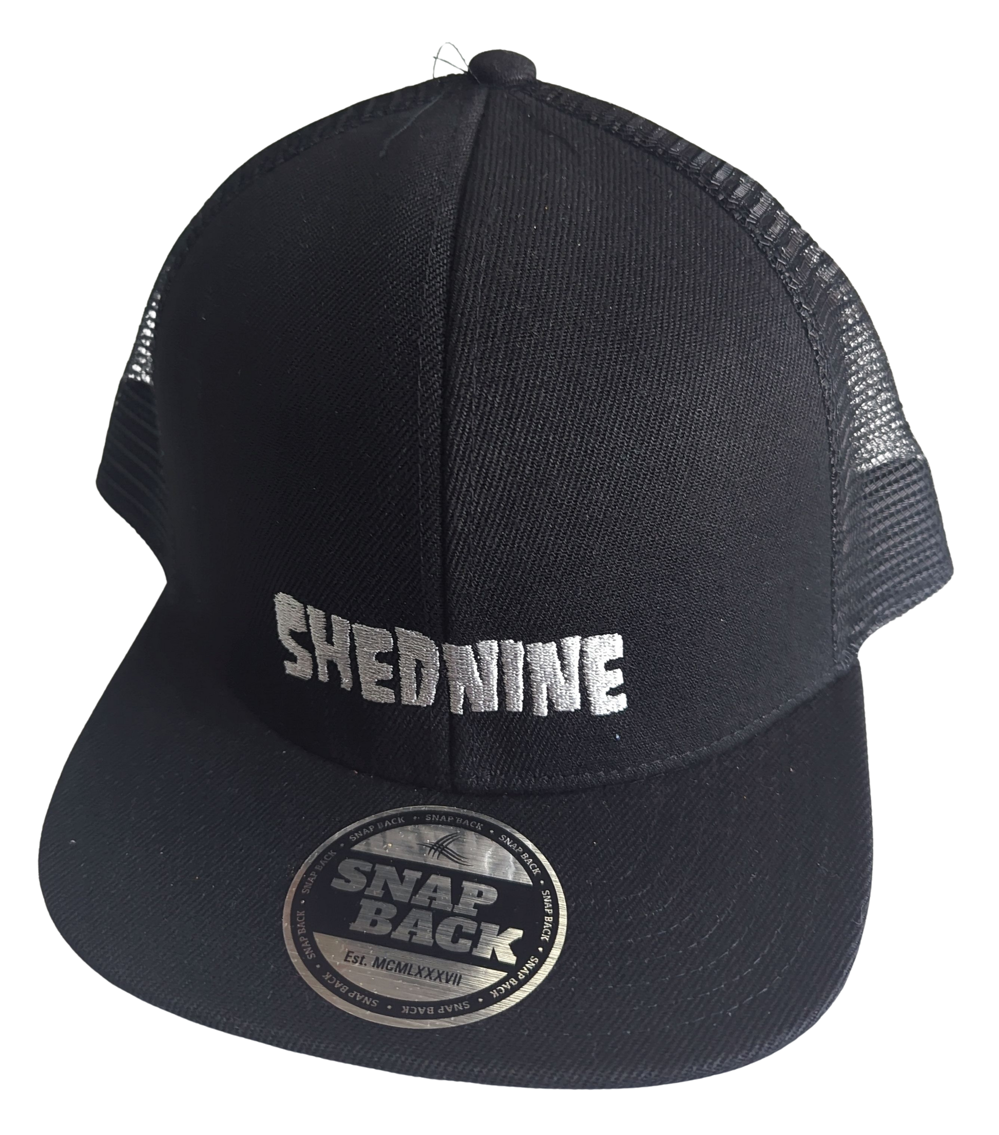 Shed Nine Black/White Snap Back Truckers - Shed Nine