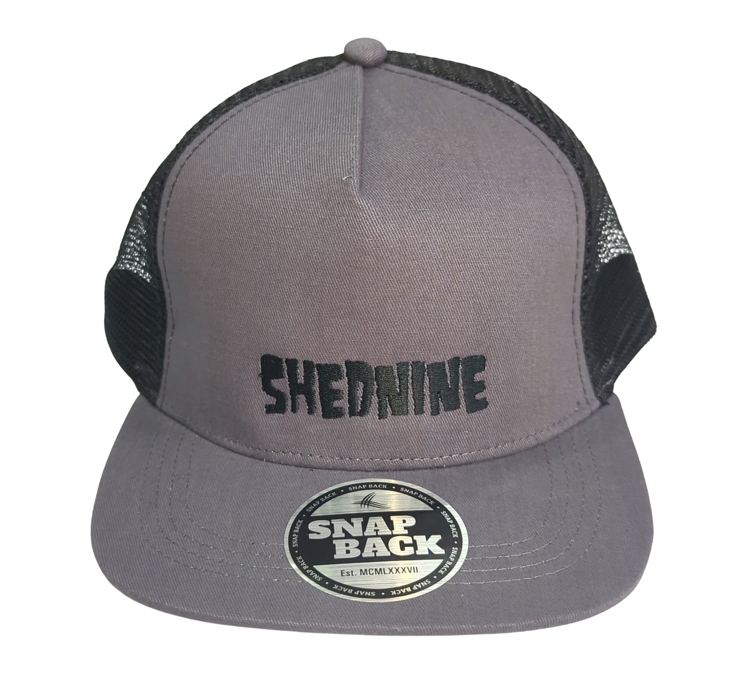 Shed Nine Grey Mesh Snap Back Cap - Shed Nine