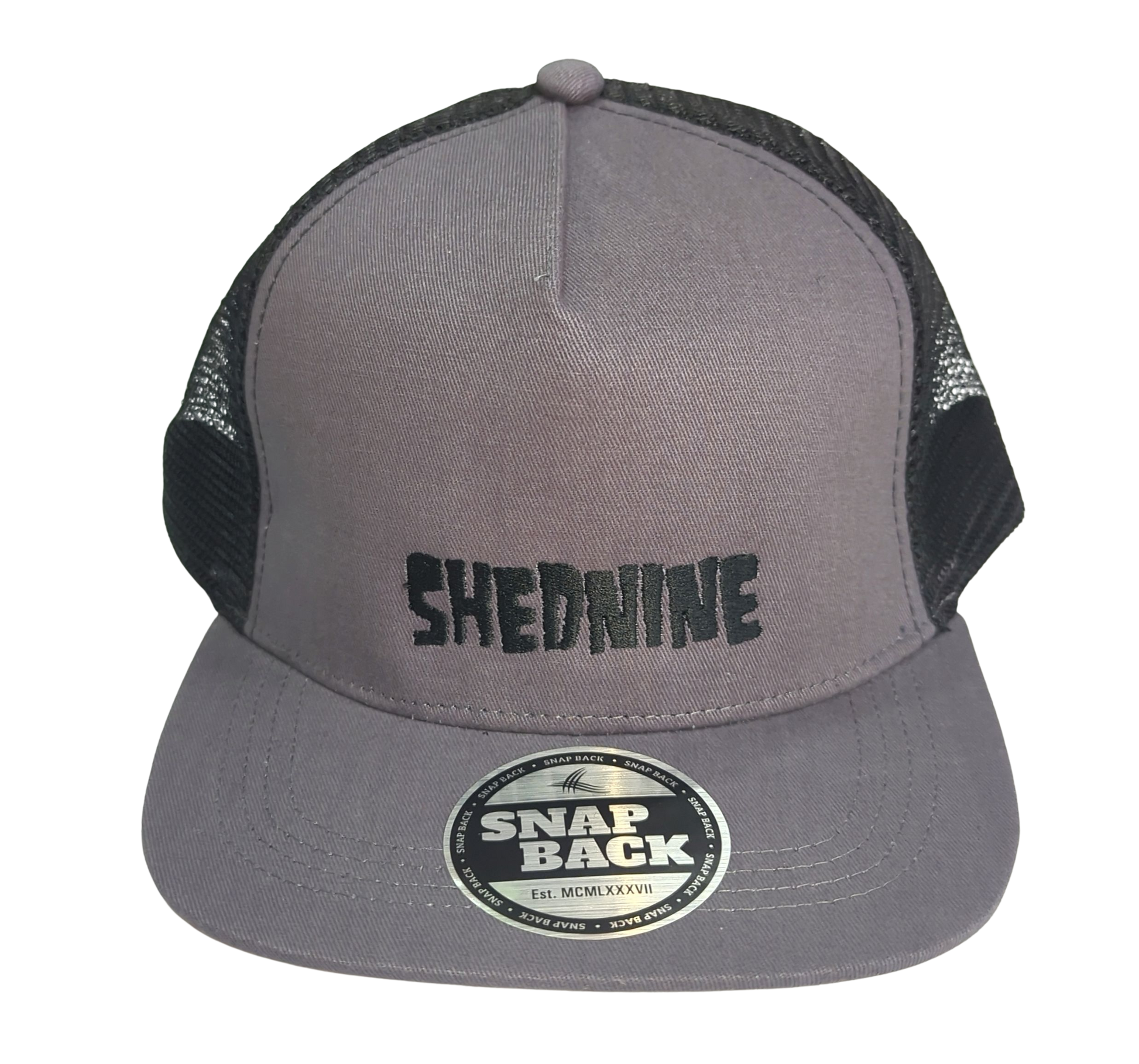Shed Nine Grey Mesh Snap Back Cap - Shed Nine