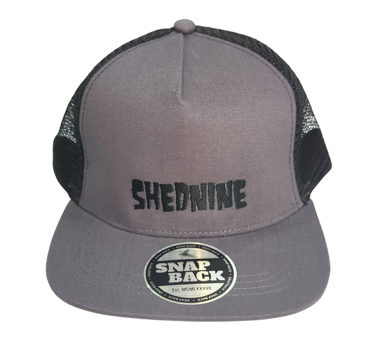 Shed Nine Grey Mesh Snap Back Cap - Shed Nine