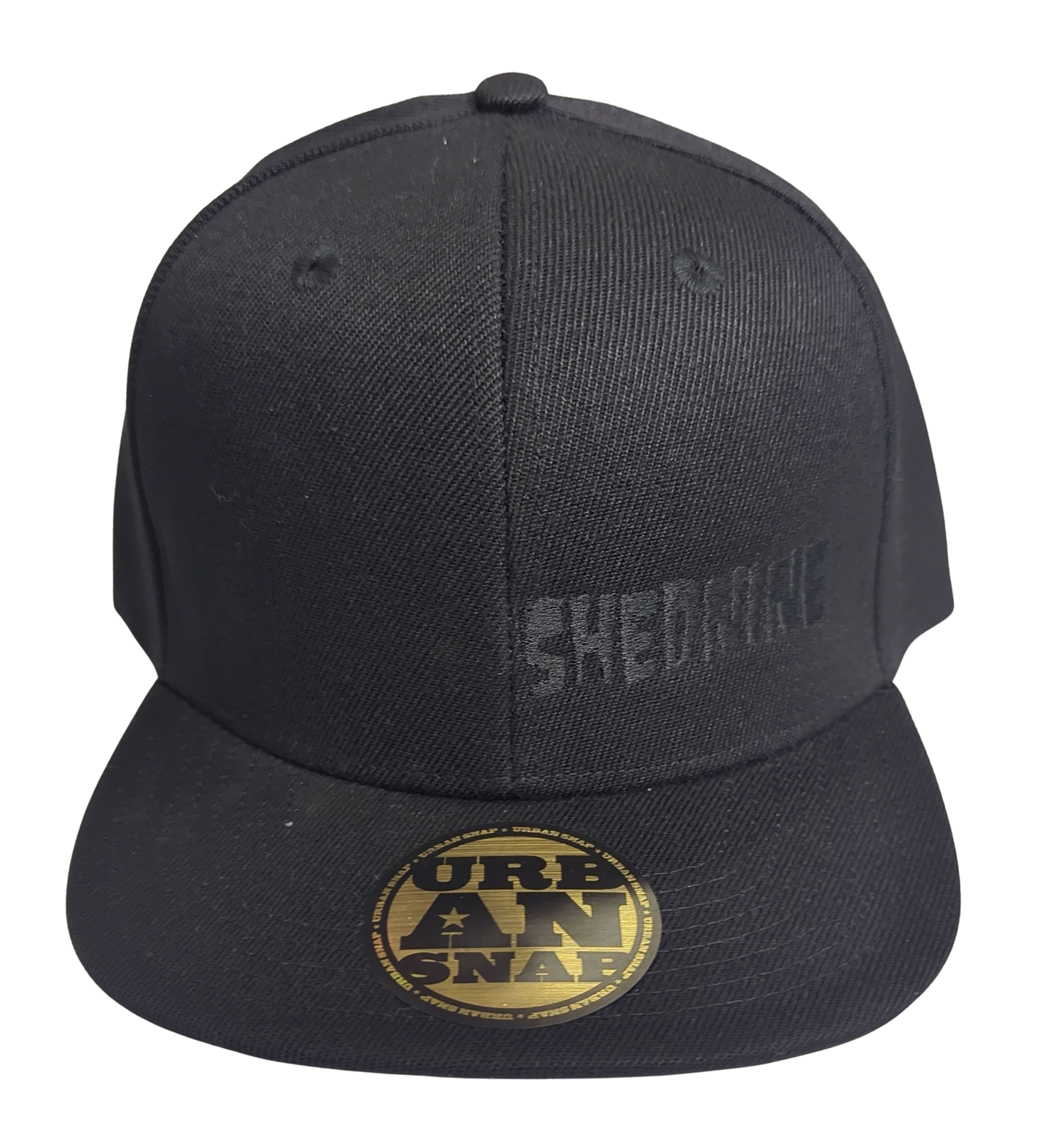 Shed Nine Black Snap Back Cap (Bold Logo) - Shed Nine