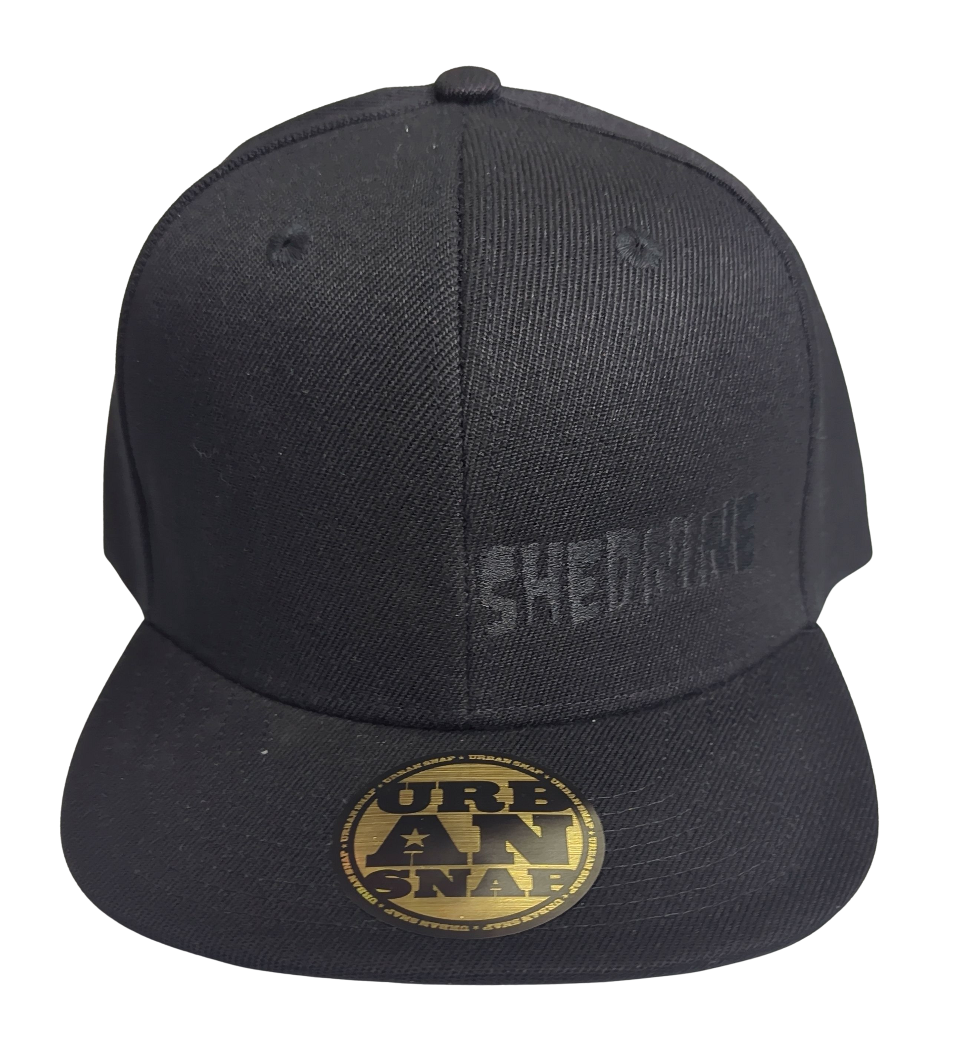 Shed Nine Black Snap Back Cap (Bold Logo) - Shed Nine