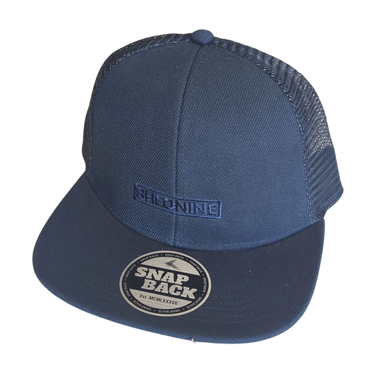 Shed Nine Navy Mesh Snap Back Cap - Shed Nine
