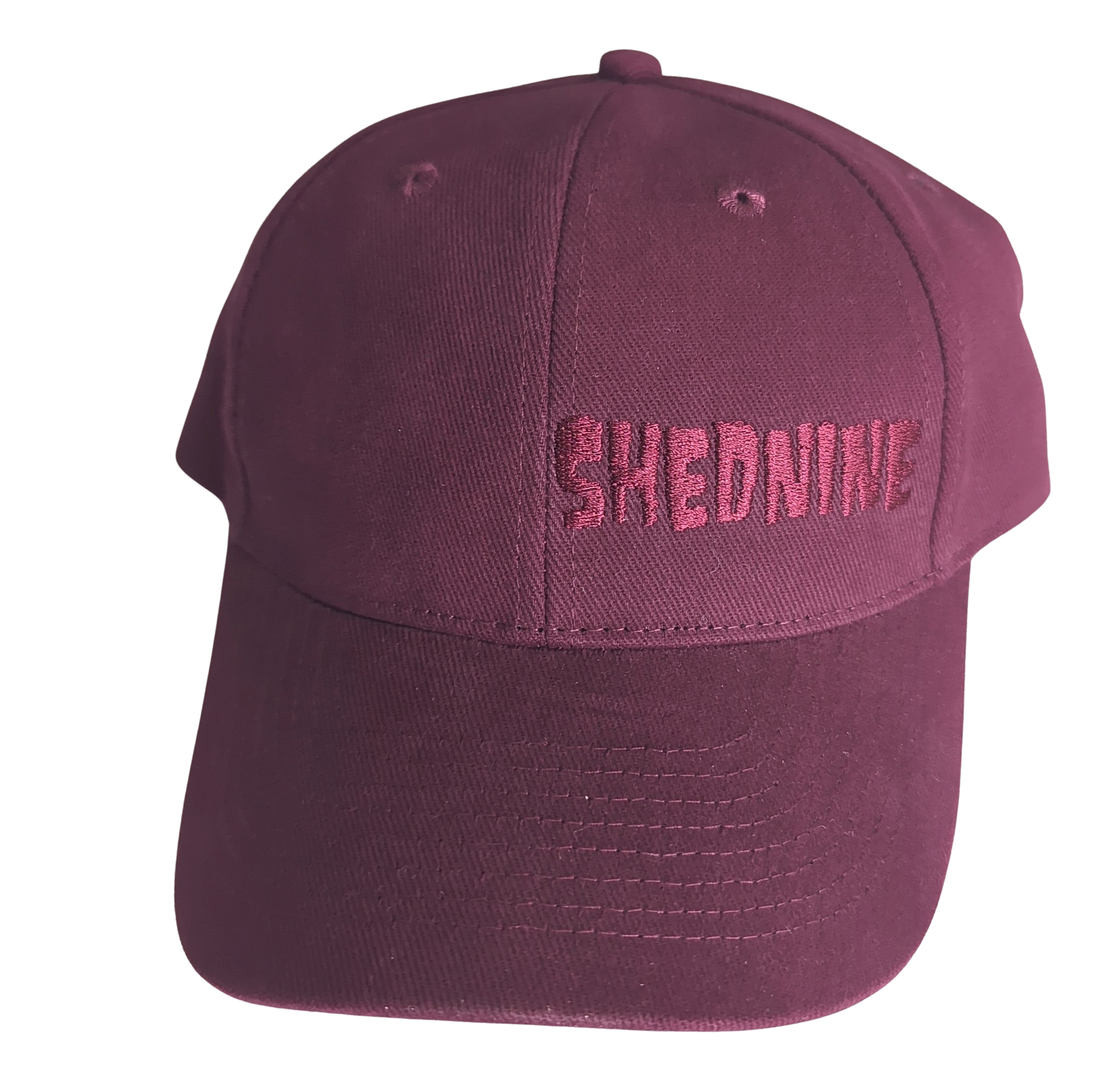 Shed Nine Maroon Buckle Cap (Bold Logo) - Shed Nine