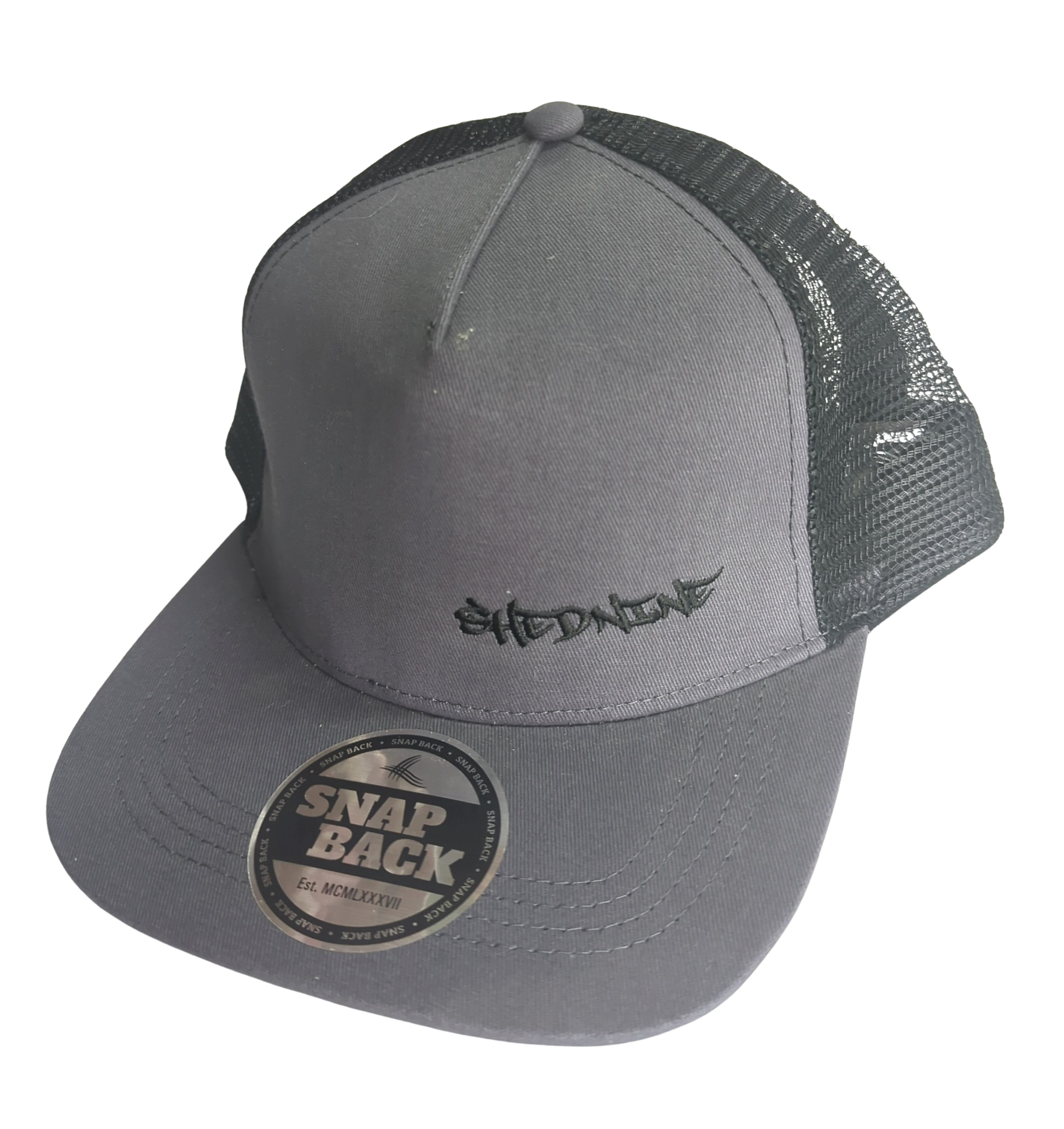 Shed Nine Grey Mesh Snap Back Cap - Shed Nine