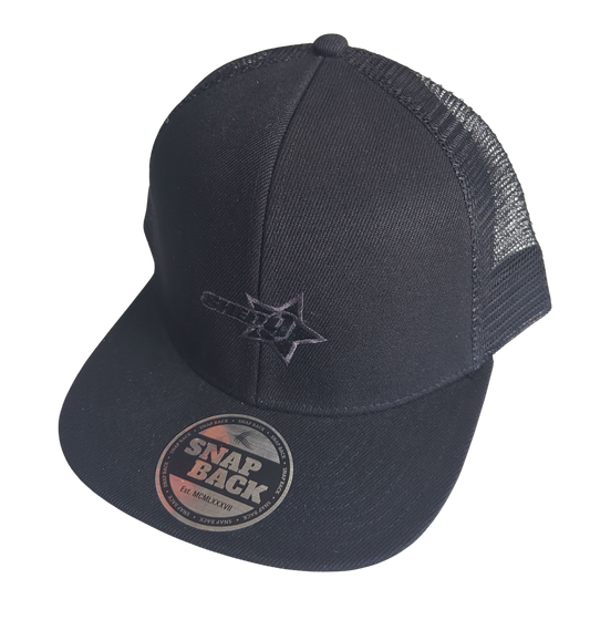 Shed Nine Black Mesh Snap Back Cap (Star Logo) - Shed Nine