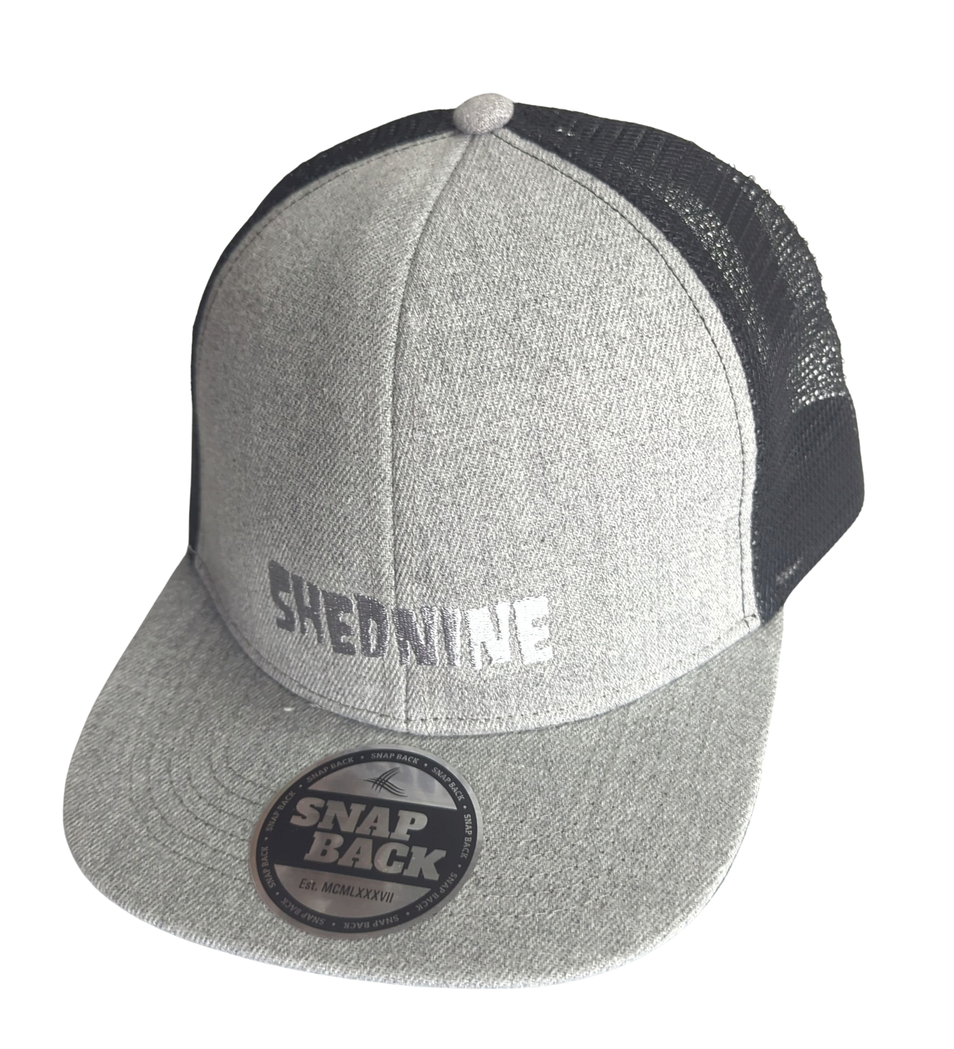 Shed Nine White/Grey Snap Back Cap - Shed Nine