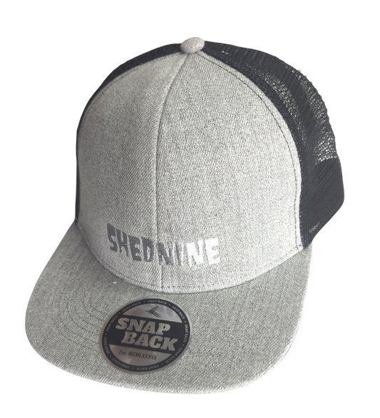 Shed Nine White/Grey Snap Back Cap - Shed Nine