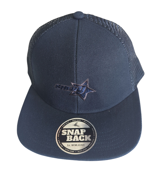 Shed Nine Navy Mesh Snap Back Cap - Shed Nine