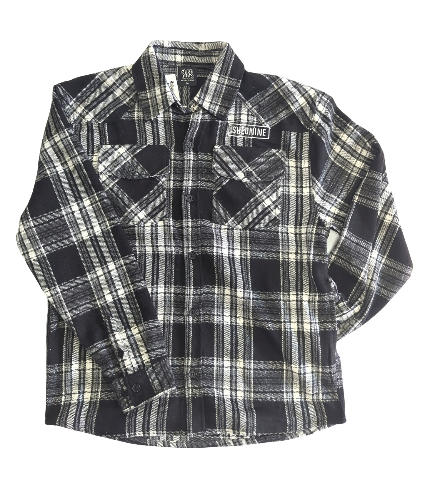 Shed Nine Flannel Long Sleeve Shirt (Bold Boxed SN Logo)