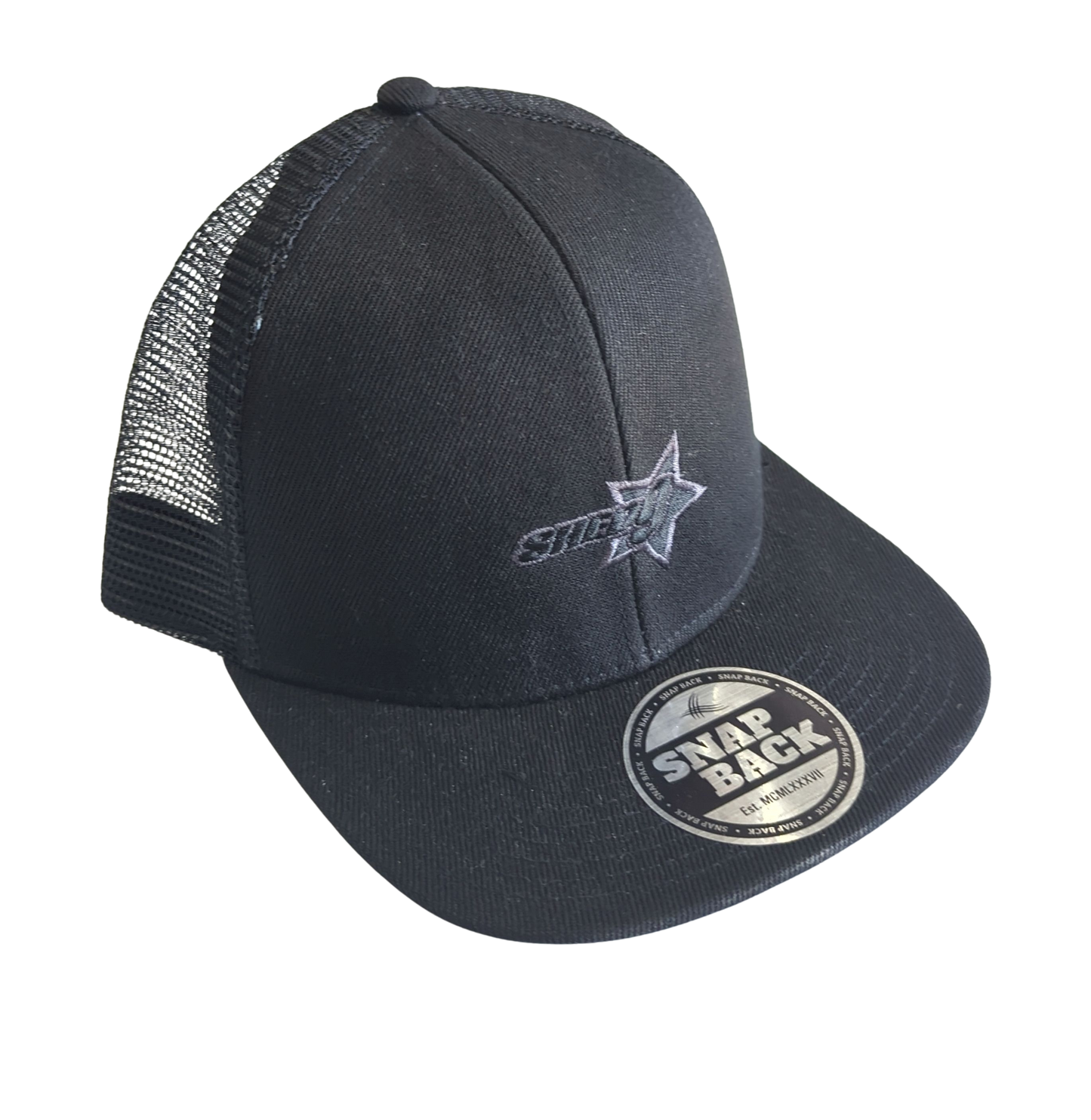 Shed Nine Black Snap Back Cap (Star Logo) - Shed Nine