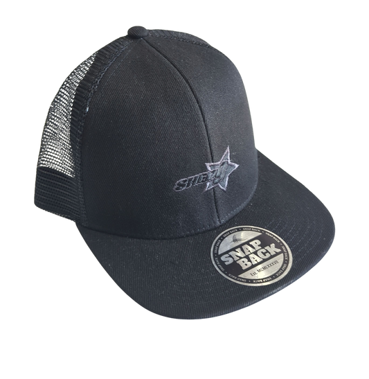 Shed Nine Black Snap Back Cap (Star Logo) - Shed Nine