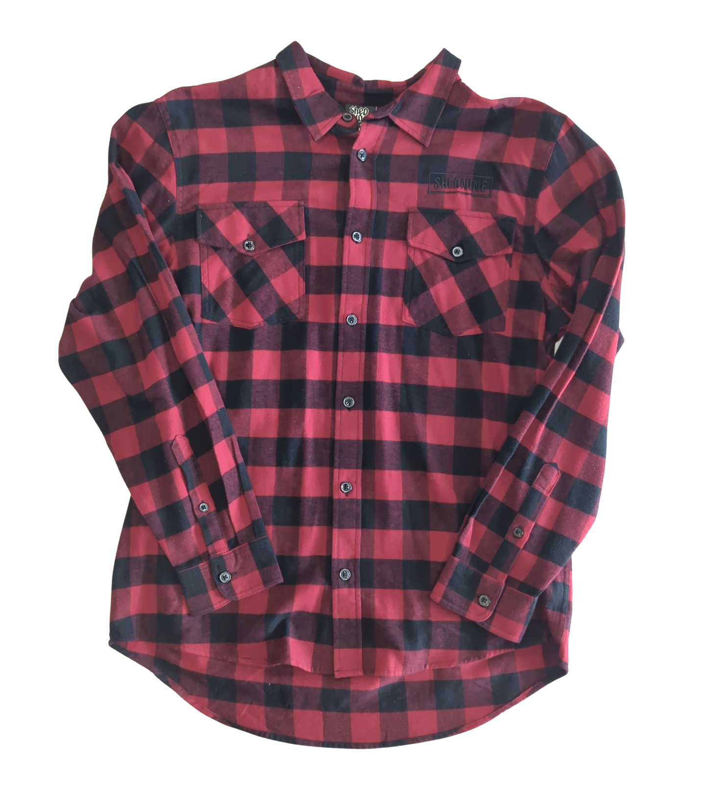 Shed Nine Flannel Long Sleeve Shirt (Bold Boxed SN Logo)