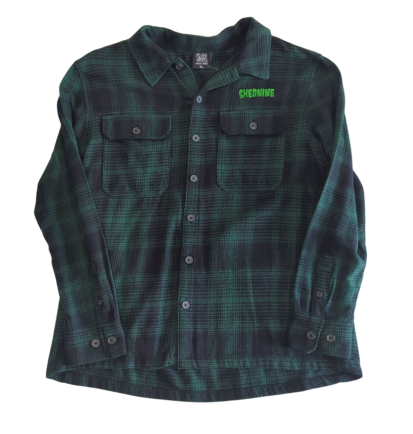 Shed Nine Flannel Long Sleeve Shirt (Bold SN Logo)