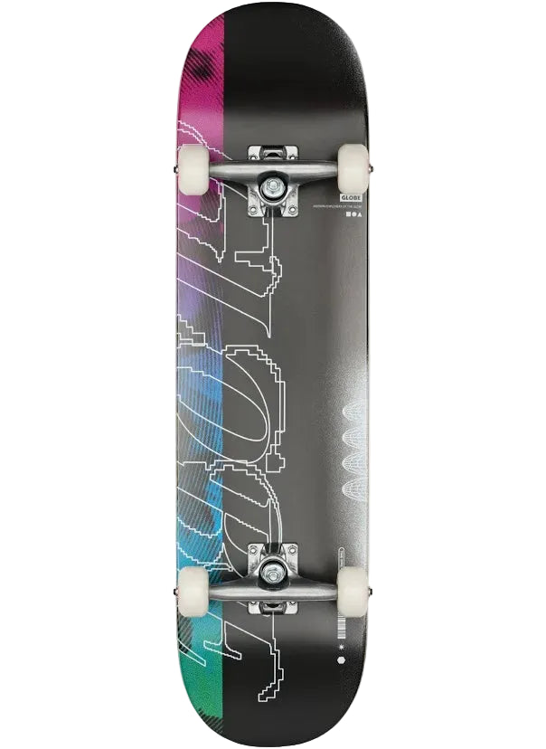 Globe G0 Hive 8.25 inch Complete Skateboard in Blur bottom view shed nine