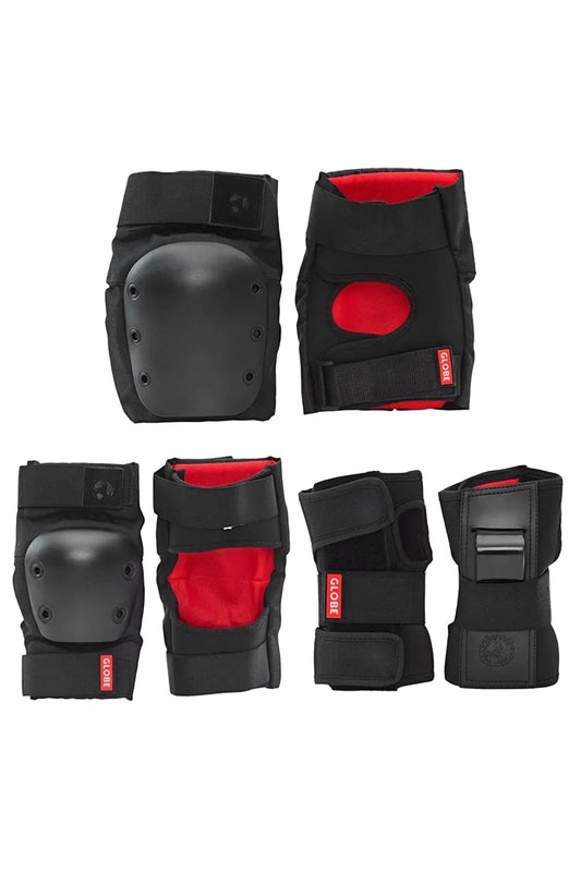 Globe Goodstock Kids Pad Set in matte black full set view shed nine