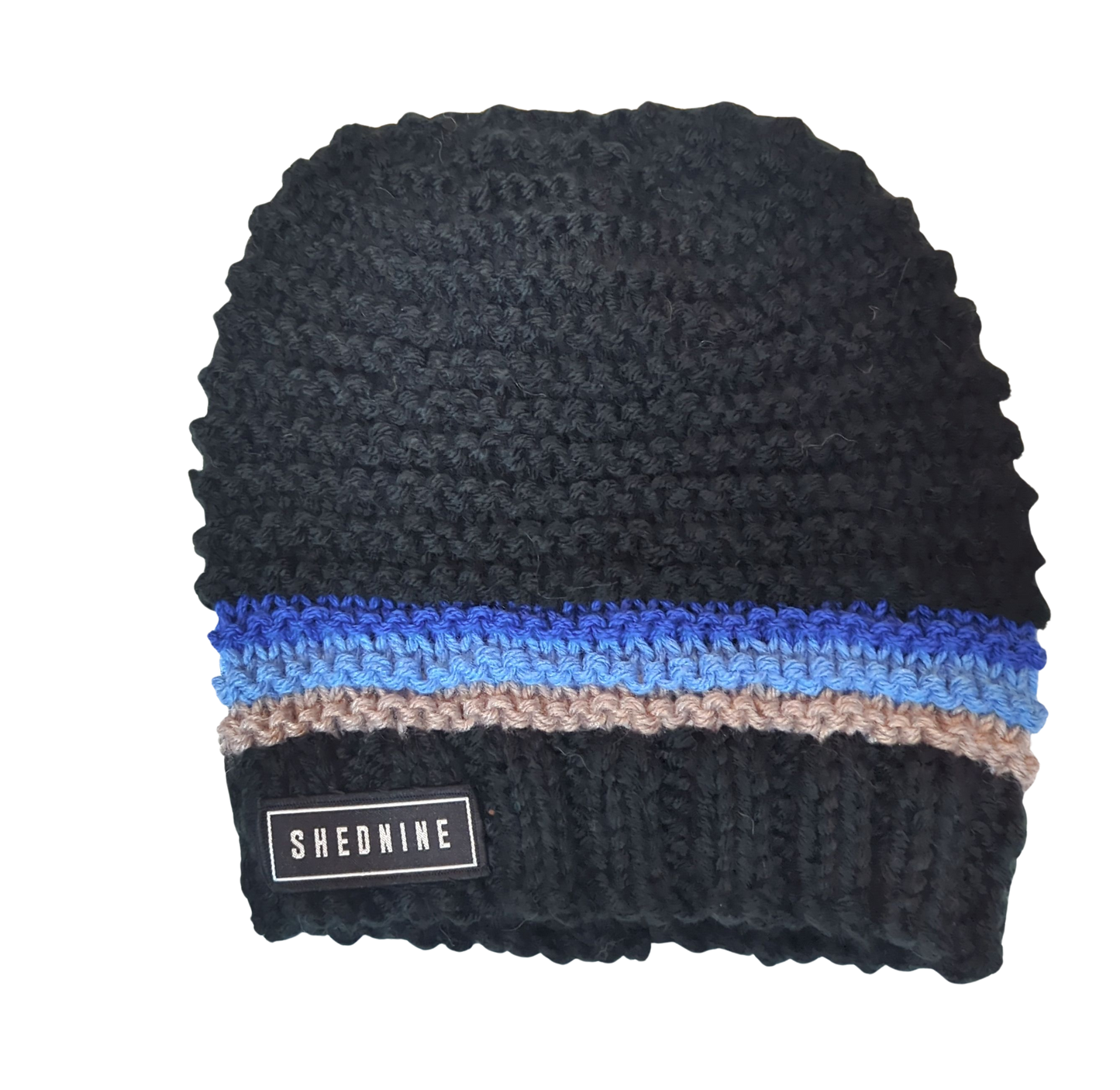 Blue/Grey Aussie Handmade Knitted Beanie