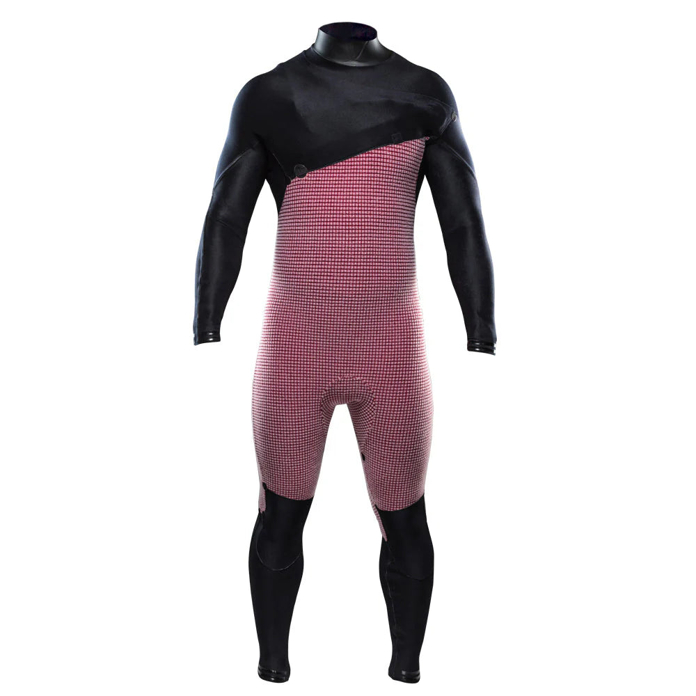 Attica ALPHA Chest Zip 4/3mm Steamer Wetsuit - Black / White
