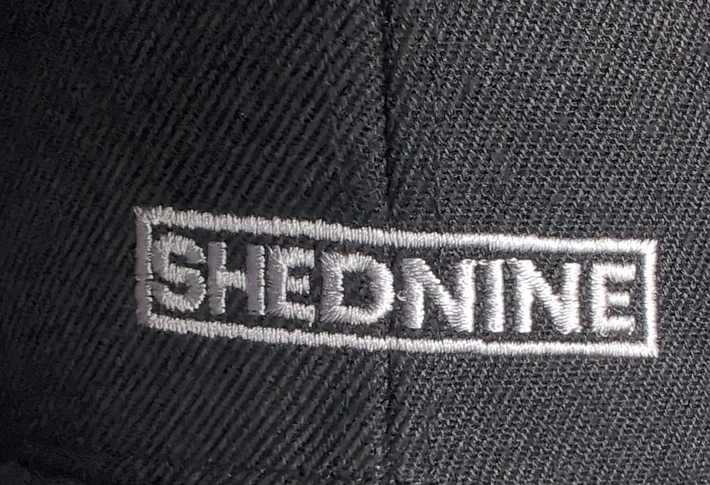 Shed Nine Black Mesh Snap Back Cap (Box Logo) - Shed Nine
