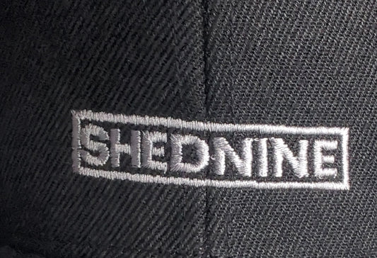 Shed Nine Black Mesh Snap Back Cap (Box Logo) - Shed Nine