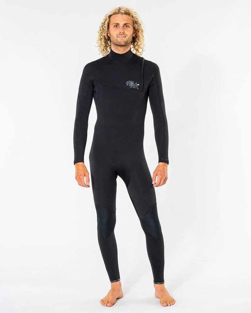 Person wearing a black wetsuit on a white background shed nine