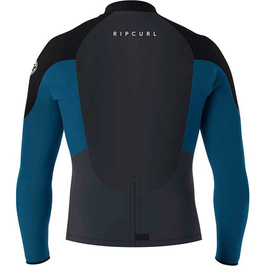 Rip Curl Omega 1.5mm Long Sleeve Wetsuit Jacket - Blue, back view