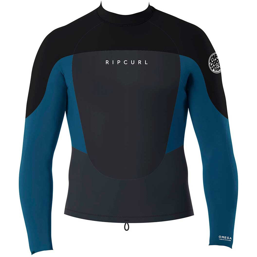 Rip Curl Omega 1.5mm Long Sleeve Wetsuit Jacket - Blue, front view
