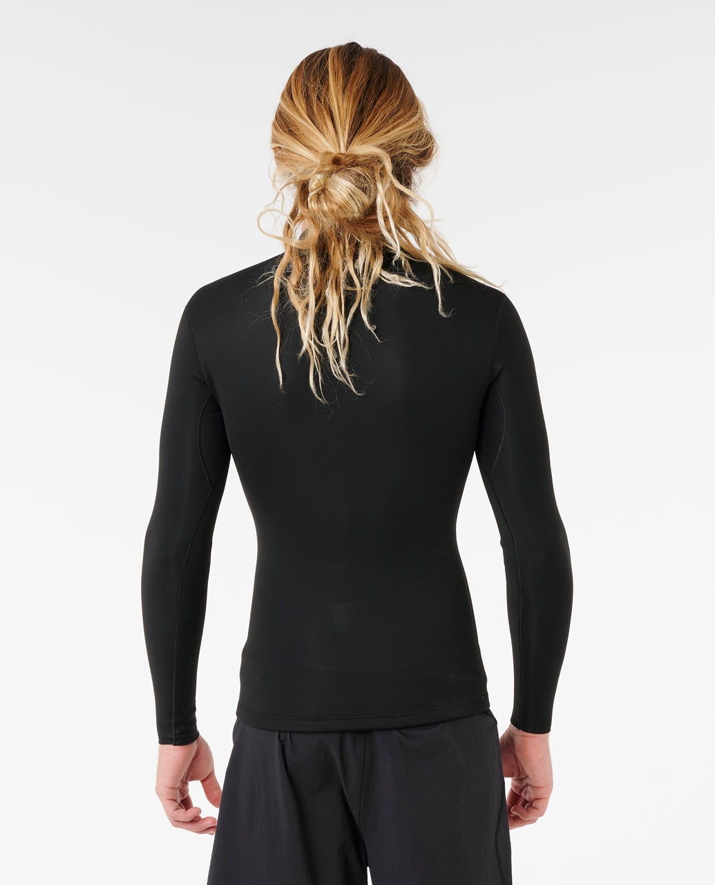 Rip Curl Dawn Patrol 1.5mm Long Sleeve Wetsuit Jacket - Black, back view