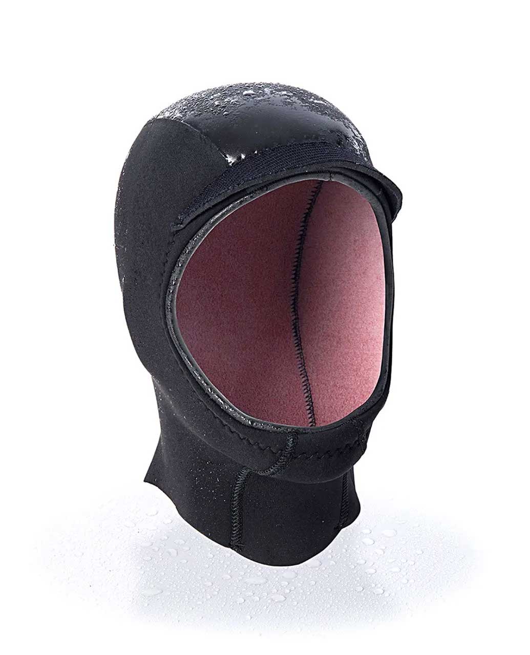 Rip Curl Flashbomb black 2mm GB hood with visor, chin and neck coverage