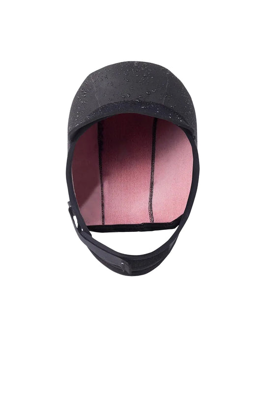Rip Curl Flashbomb 3mm black surf cap with adjustable chin strap