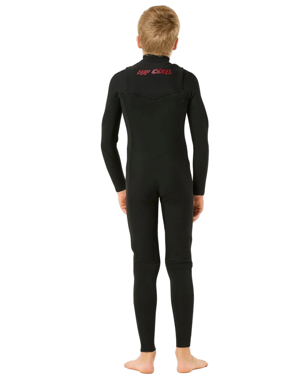 Back view of Rip Curl Junior Dawn Patrol 3/2GB Chest Zip Steamer in Black shed nine