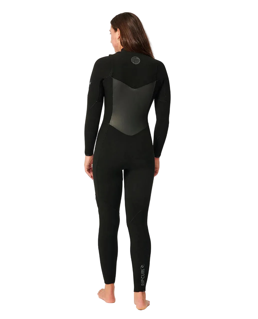 Rip Curl Women’s Flashbomb 4/3GB Steamer Wetsuit in black full front view shed nine
