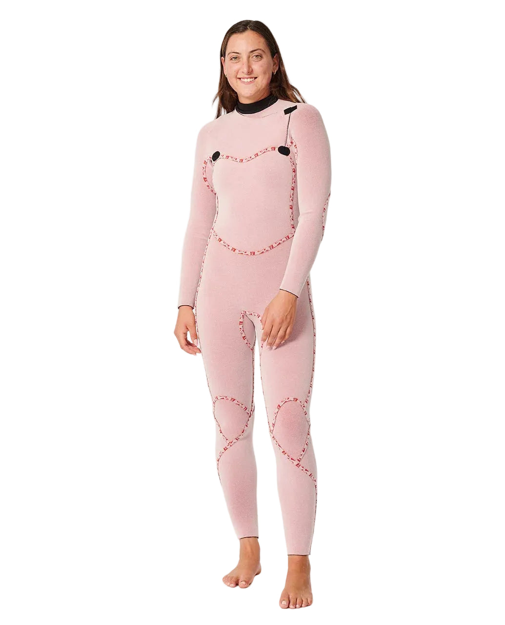 Rip Curl Women’s Flashbomb 4/3GB Steamer Wetsuit in pink front view shed nine