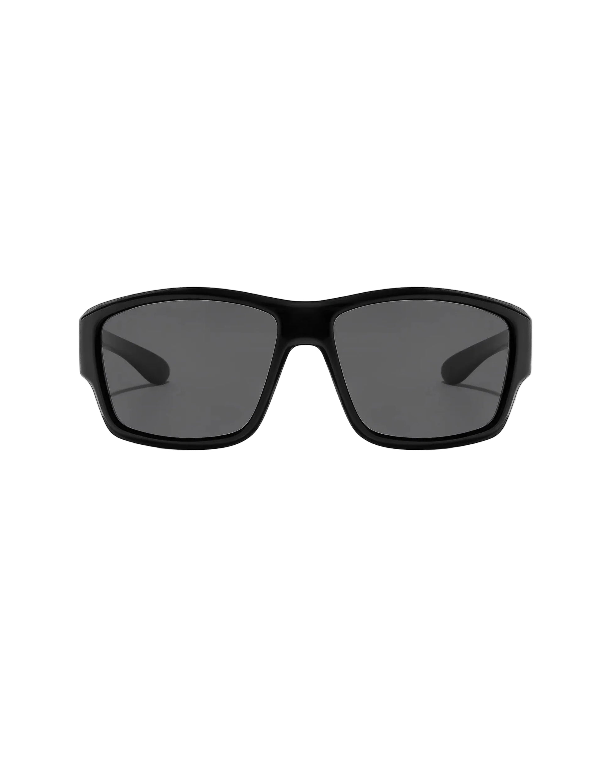 Ritual Vision The Decline Sunglasses in Black / Black Polarised 63 mm front view shed nine
